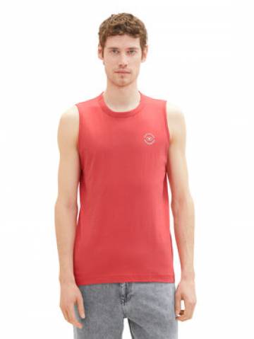 Tom Tailor Майка 1037261 Червоний Regular Fit Tom Tailor Майка 1037261 Червоний Regular Fit