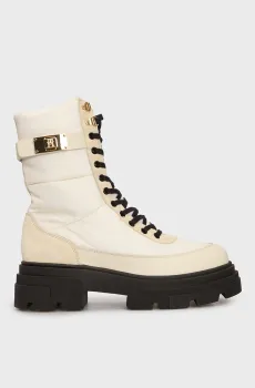 Женские белые ботинки BIKER LEATHER MIX LACE-UP Белый 39 Tommy Hilfiger FW0FW08246