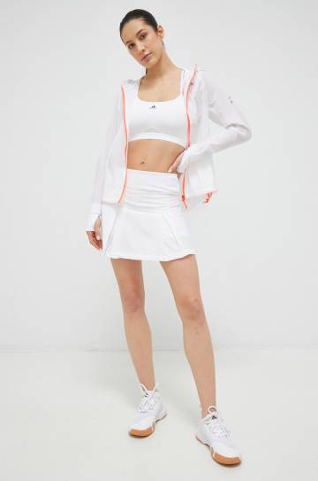 Юбка adidas Performance цвет белый mini расклешённая Юбка adidas Performance цвет белый mini расклешённая