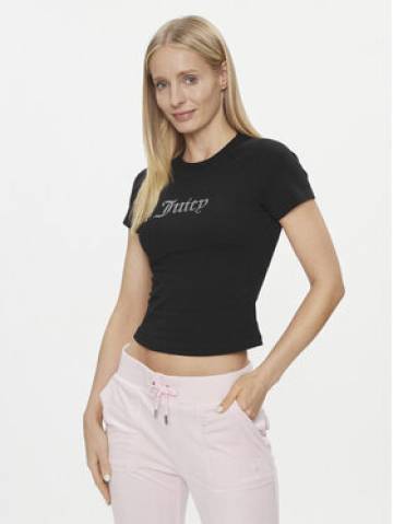 Juicy Couture Футболка Shrunken Diamante JCMCT223257 Чорний Slim Fit Juicy Couture Футболка Shrunken Diamante JCMCT223257 Чорний Slim Fit