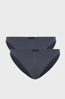 Мужские темно-серые брифы (2 шт) Серый M Atlantic 2BMP-014