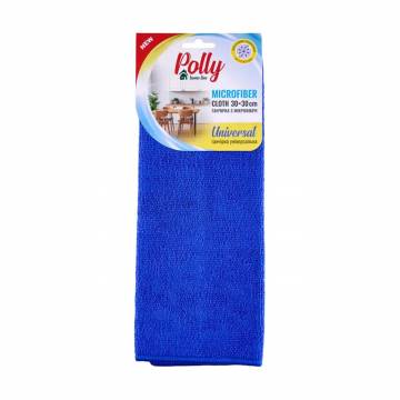 Тряпка для уборки Polly из микрофибры, 30*30 см, синяя, 1 шт