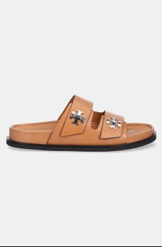 Кожаные шлепанцы Tory Burch T Lock Sport Slide
