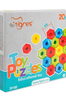 Детская развивающая игрушка Tigres Игро-пазл от 1 года, 20 элементов, 32 см (39182)