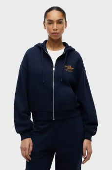Женское темно-синее худи TERRY Синий XS Tommy Hilfiger WW0WW47845