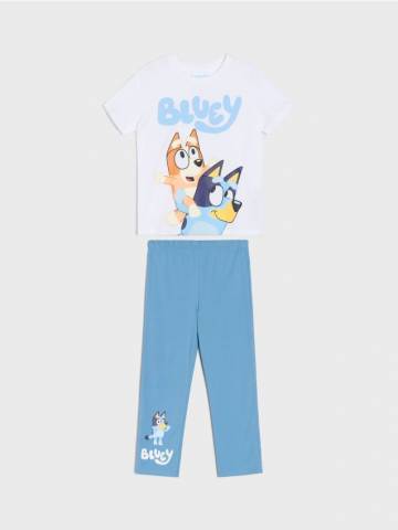 Піжамний комплект із двох предметів Bluey - білий Піжамний комплект із двох предметів Bluey - білий