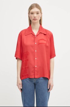 Рубашка Aries Ancient Column Satin Viscose Hawaiian Shirt