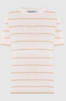 Топ FAVETTA цвета айвори из кашемира и шелка