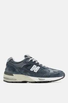 Женские синие кроссовки Made in UK 991 Elevated Essential Синий 8 New Balance W991PN1