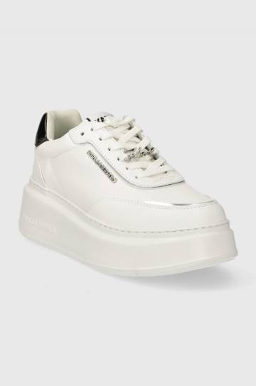 Кожаные кроссовки Karl Lagerfeld ANAKAPRI цвет белый KL63519 Кожаные кроссовки Karl Lagerfeld ANAKAPRI цвет белый KL63519