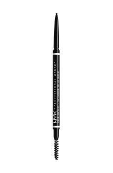 Карандаш для бровей NYX Professional Makeup Micro Brow Pencil со щеточкой, 08 Black, 0.09 г