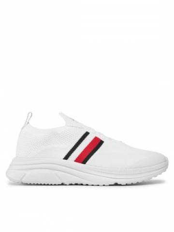 Tommy Hilfiger Снікерcи Modern Runner Knit Stripes Ess FM0FM04798 Білий Tommy Hilfiger Снікерcи Modern Runner Knit Stripes Ess FM0FM04798 Білий