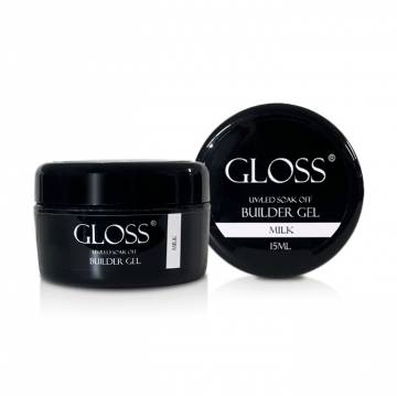 Однофазный гель для ногтей Gloss Builder Gel UV/LED Soak Off, Milk, 15 мл Однофазный гель для ногтей Gloss Builder Gel UV/LED Soak Off, Milk, 15 мл