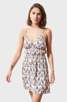 Женская пудровая ночная рубашка с узором ADELA Розовый M Etam 6524758