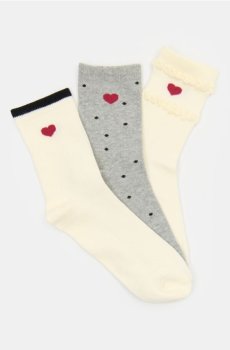 ребристі шкарпетки 3 pack - різнобарвний