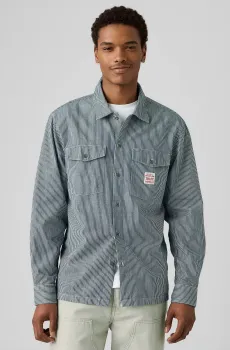 Мужская синяя рубашка в полоску Синий XL Levi’s® 003O2;0005