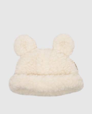 Детская белая шапка Teddy из шерсти мериноса Детская белая шапка Teddy из шерсти мериноса