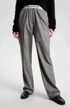 Женские серые брюки STRAIGHT WO BLEND PULL ON Серый S Tommy Hilfiger WW0WW40436
