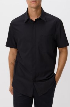 Reserved - Сорочка regular із коротким рукавом - чорний - 130FR-99X