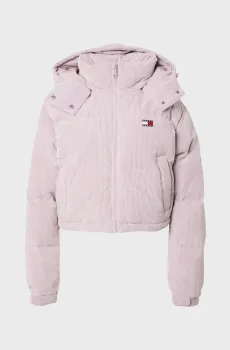 Женский розовый вельветовый пуховик TJW WASHED CORD CRP ALASKA Розовый L Tommy Jeans DW0DW18297