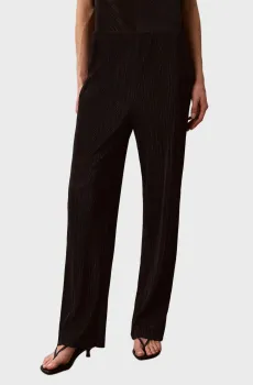 Женские черные плиссированные брюки Pull On Черный XS Calvin Klein LV044A200G