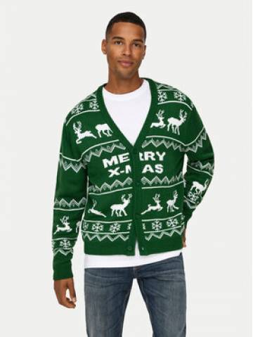 Only & Sons Кардиган 22031172 Зелений Regular Fit Only & Sons Кардиган 22031172 Зелений Regular Fit