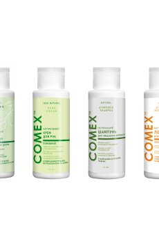 Набор Comex (шампунь для волос, 75 мл + крем для рук, 75 мл + лосьон для тела, 75 мл + гель для душа, 75 мл)
