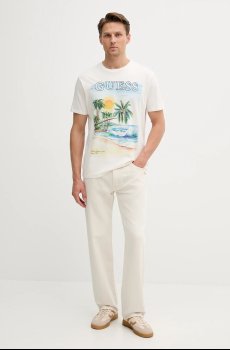 Хлопковая футболка Guess