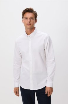 Reserved - Бавовняна сорочка super slim fit - білий - 219BK-00X