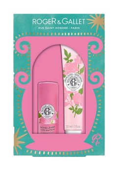 Парфюмированный набор женский Roger & Gallet Rose Set (крем для рук, 30 мл + бальзам для губ, 3.5 г)