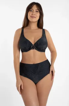 Женский черный лиф от купальника с узором Черный 40C MARC&ANDRE L2419-YP-422