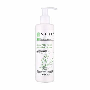 Массажный крем для рук и ног Shelly Hand & Foot Massage Cream с маслом авокадо, экстрактами фукуса и календулы, 250 мл Массажный крем для рук и ног Shelly Hand & Foot Massage Cream с маслом авокадо, экстрактами фукуса и календулы, 250 мл