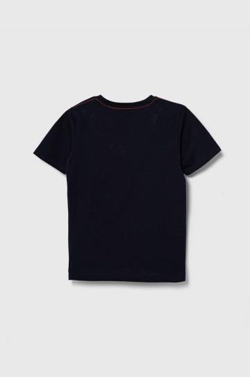 Детская хлопковая футболка Guess цвет синий с принтом L73I55 K8HM0 Детская хлопковая футболка Guess цвет синий с принтом L73I55 K8HM0