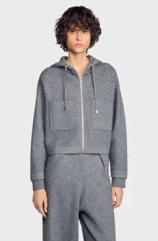 Женское серое худи Серый M Sandro SFPCA01502_Grey