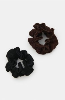 Рифлені резинки для волосся Scrunchie 2 шт - різнобарвний