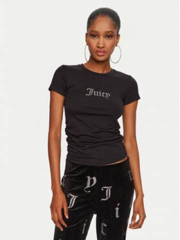 Juicy Couture Футболка Dot Ruched JCWCT24311 Чорний Slim Fit Juicy Couture Футболка Dot Ruched JCWCT24311 Чорний Slim Fit