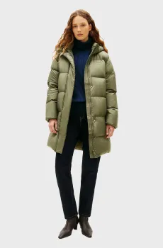 Женский оливковый пуховик MODERN Оливковый L Tommy Hilfiger WW0WW46535