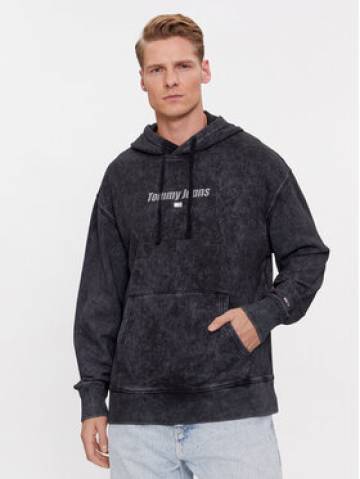 Tommy Jeans Світшот Washed Linear DM0DM17787 Чорний Relaxed Fit Tommy Jeans Світшот Washed Linear DM0DM17787 Чорний Relaxed Fit