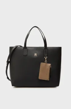 Женская черная сумка ICON SATCHEL Черный ONESIZE Tommy Hilfiger AW0AW18122