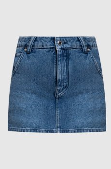 Синяя джинсовая юбка-шорты