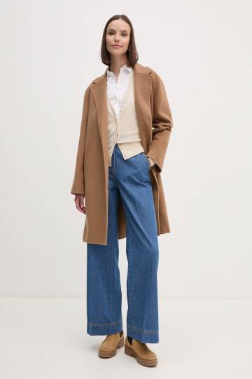 Шерстяной кардиган Tommy Hilfiger цвет бежевый лёгкий WW0WW42140 Шерстяной кардиган Tommy Hilfiger цвет бежевый лёгкий WW0WW42140