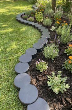 Модульна садова палісада, набір 5 шт. - темно-сірий