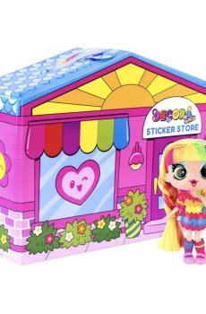 Игровой набор с куклой Decora Girlz Дизайнерский магазин наклеек, 9*23*19 см, от 4 лет, 170 наклеек (D1009)