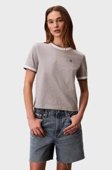 Женская серая футболка MONOGRAM Серый XS Calvin Klein Jeans LV047F226G