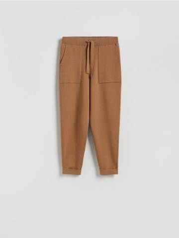 Reserved - Трикотажні штани з додаванням віскози - бежевий - 093GH-80X