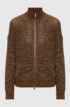 Коричневый кардиган TTACITO с пайетками