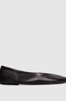 Черные кожаные балетки Frondina