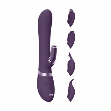 Вибратор-кролик Vive Etsu Pulse Wave & Vibrating G-Spot Rabbit Clitoral Stimulator Фиолетовый, 1 шт