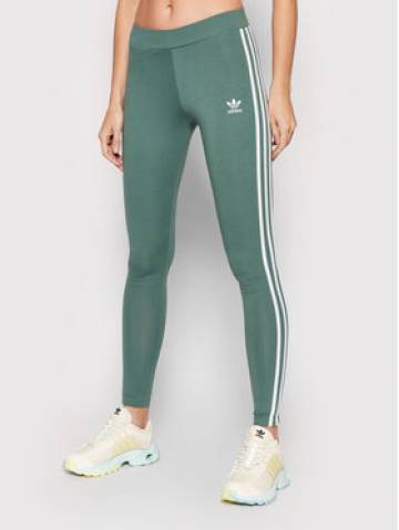 adidas Легінси 3 Stripes HE0405 Зелений Slim Fit adidas Легінси 3 Stripes HE0405 Зелений Slim Fit