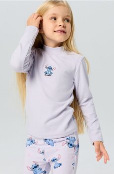 Футболка з вишивкою Stitch - Фіолетовий
